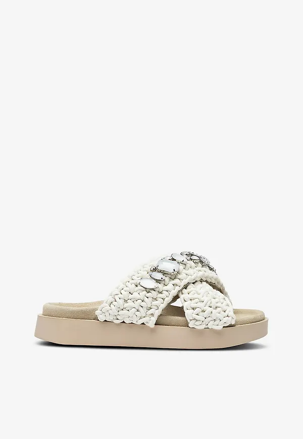 INUIKII - Sandaler Woven Stones - Vit