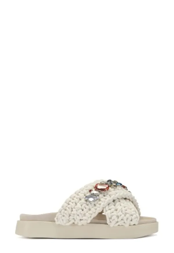 INUIKII Slipper Woven Stones 101 White 41