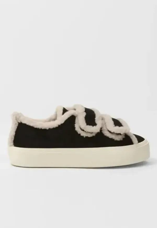 Inuikii - Svart - Shearling Low Velcro