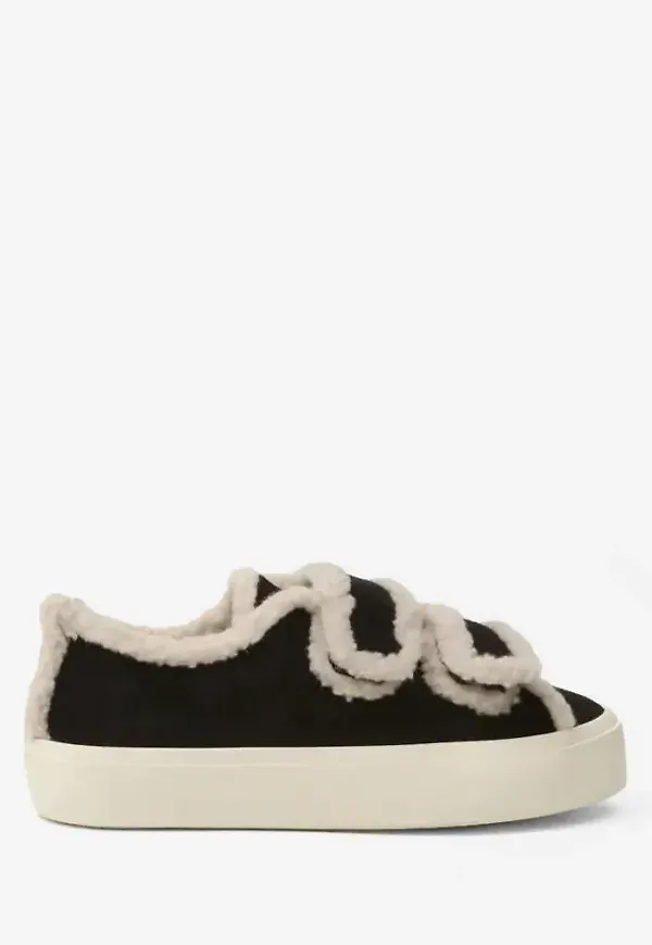 Inuikii - Svart - Shearling Low Velcro
