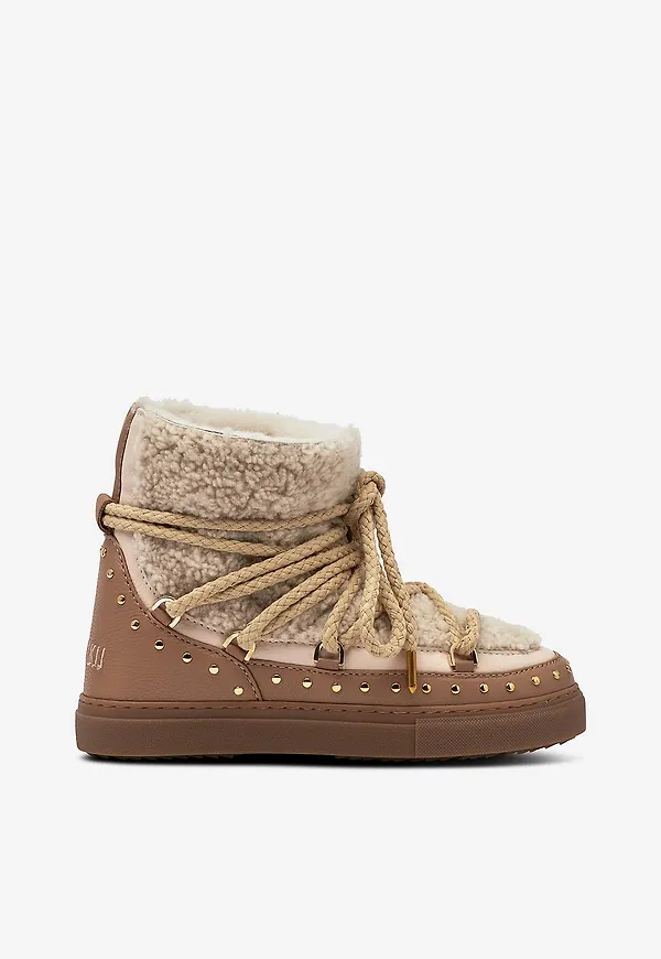 INUIKII - Vinterkängor Curly Rock - Beige
