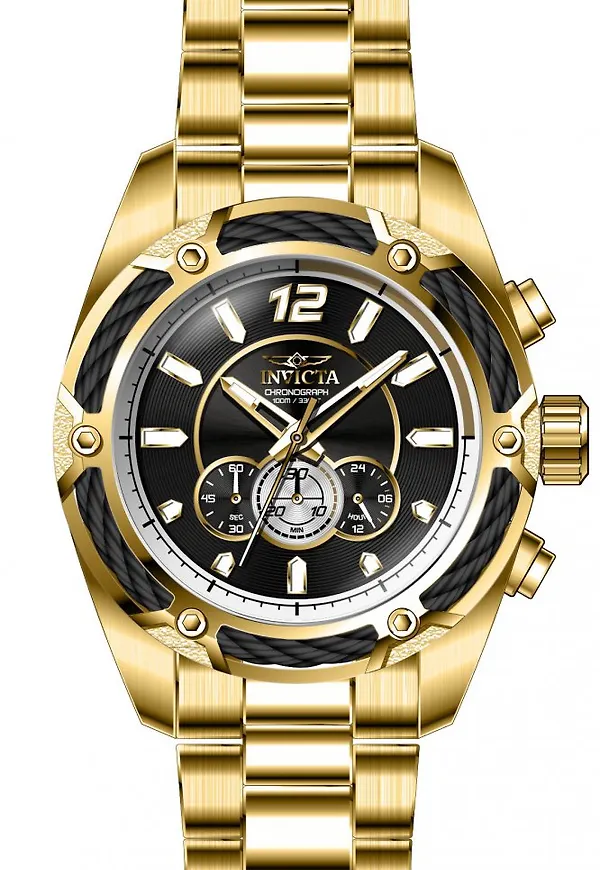 Invicta Bolt 31475 Men's Watch - 52mm, Klockor i storlek Onesize och färg Guld