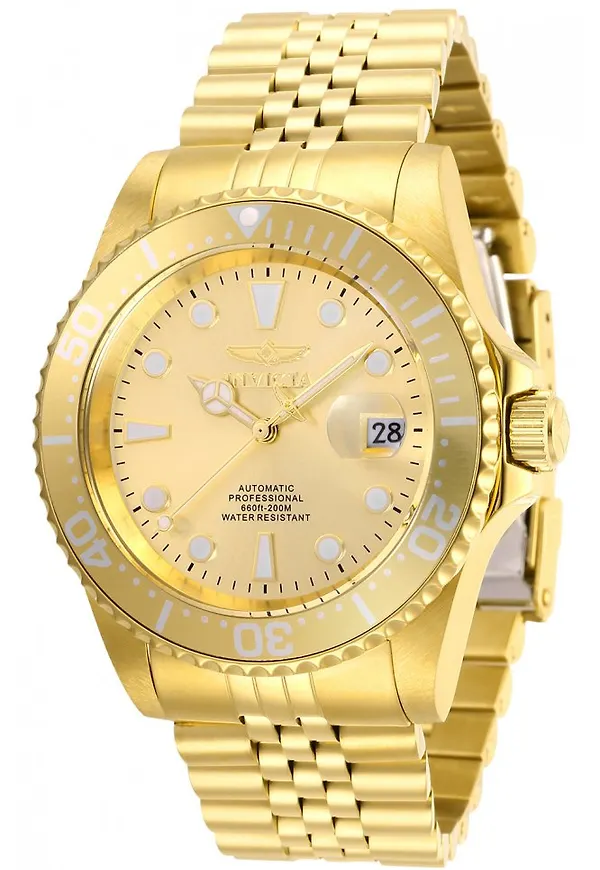 Invicta Pro Diver 30096 Men's Watch - 42mm, Klockor i storlek Onesize och färg Guld