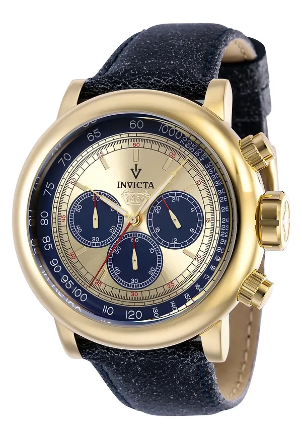 Invicta Vintage 39033 Kvartsklocka Herr - 48mm, Klockor i storlek Onesize och färg Guld
