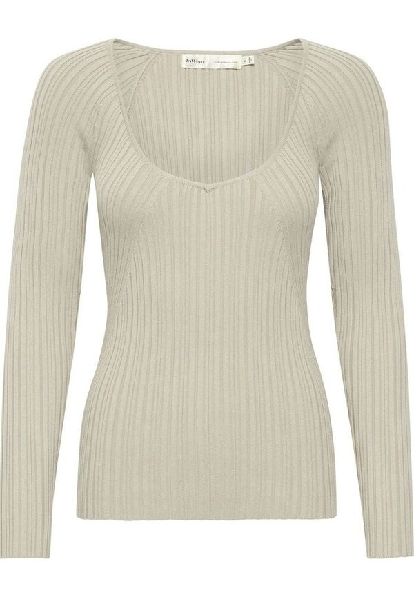 InWear - Stickade tröjor & koftor - Beige - Dam - Storlek: XL