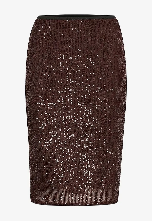 InWear - Paljettkjol BarbaraIV Skirt - Brun