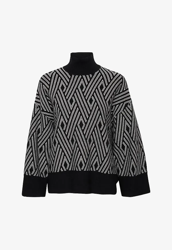 InWear - Tröja GittelIW Jaquard Pullover - Svart