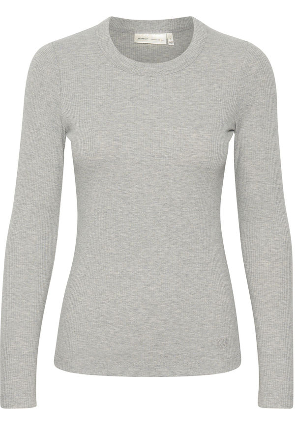 InWear Dagna Melange T-Shirt LS Grå, Dam