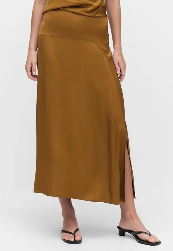 MQ Marqet Inwear Kaylaiw Skirt Midikjol Tapenade Dam 36