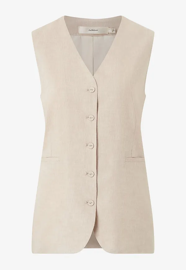 InWear - Linneväst FaridaIW Waistcoat - Beige