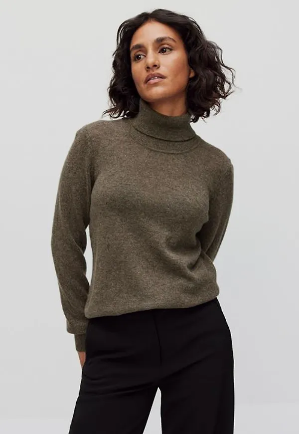MQ Marqet Inwear Lukkaiw Rollneck Polotröjor Brown Melange Dam Xs/s