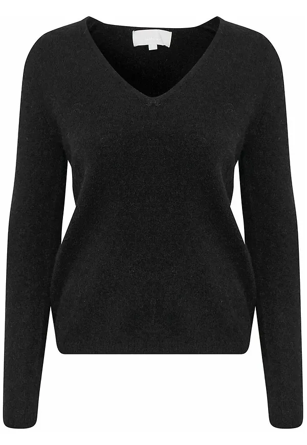 InWear Tia V-neck Pullover Svart, Dam
