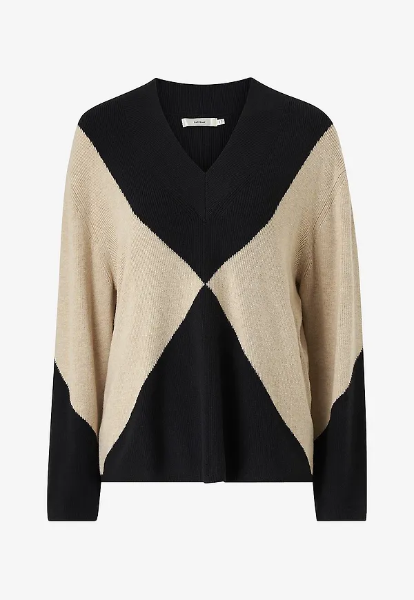 InWear - Tröja RudiIW Intarsia Pullover - Beige