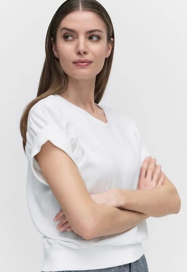 InWear Yasiw v-neck top Toppar PURE WHITE Dam S