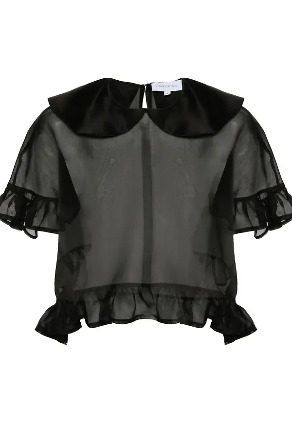 Ioana Ciolacu Dahlia halvskir blus - Svart