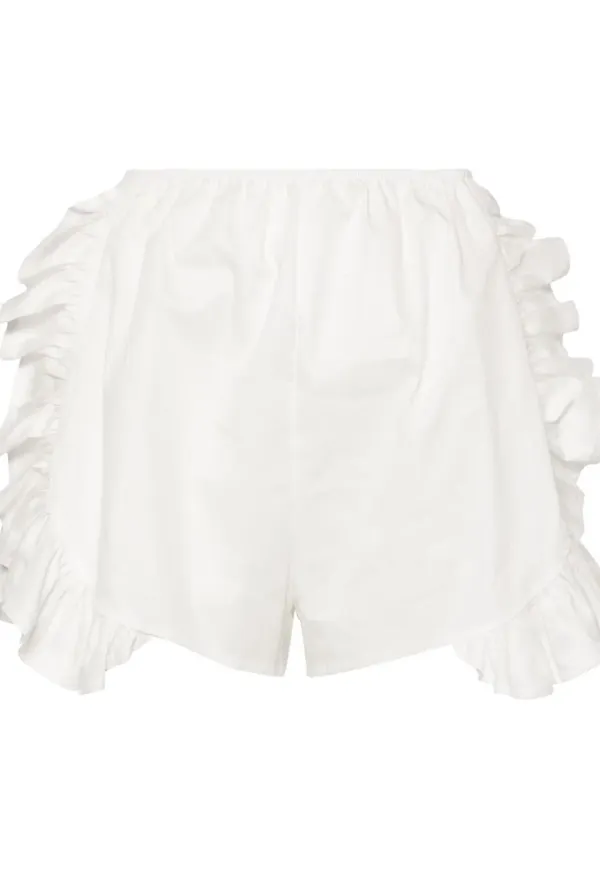 Ioana Ciolacu Peony shorts med volangkant - Vit