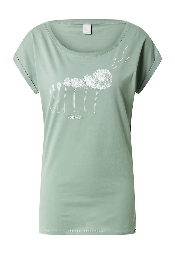 Iriedaily T-shirt 'Evolution' pastellgrön / vit