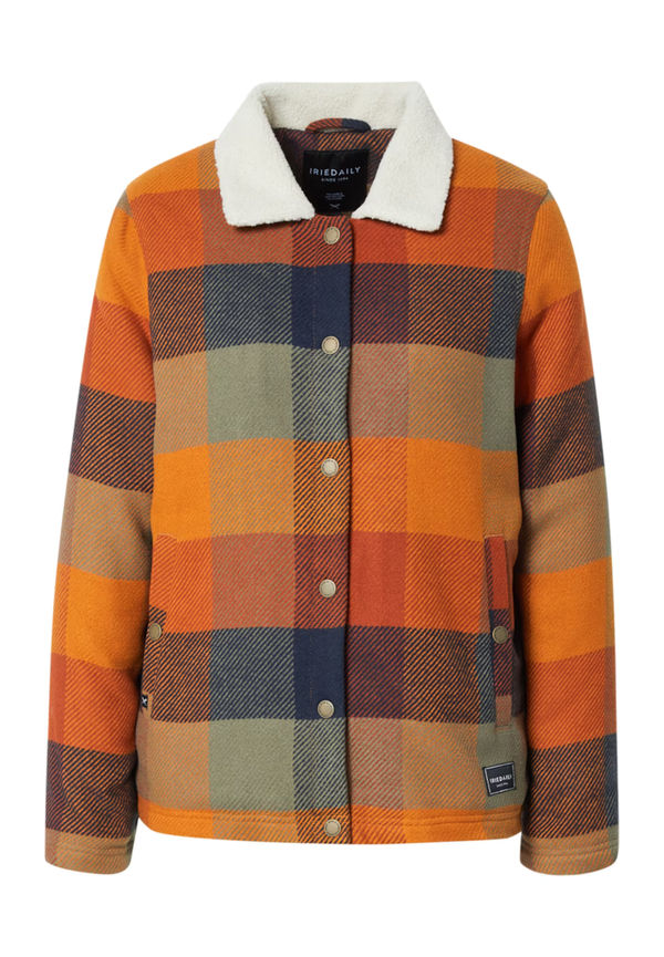 Iriedaily Övergångsjacka 'Team Sherpa' blå / brun / orange / vit