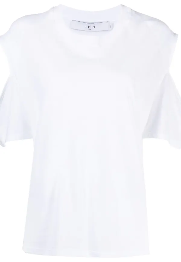 IRO kortärmad t-shirt med bar axel - Vit