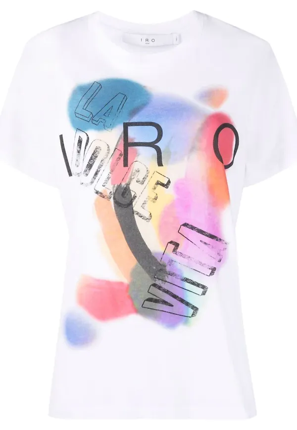 IRO La Dolce Vita t-shirt med tryck
