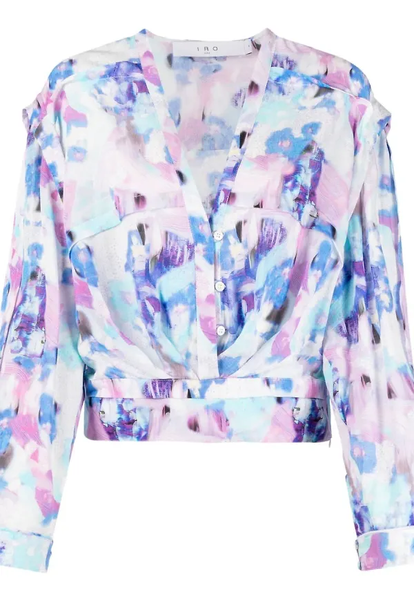 IRO Otaki blommig blus - Lila