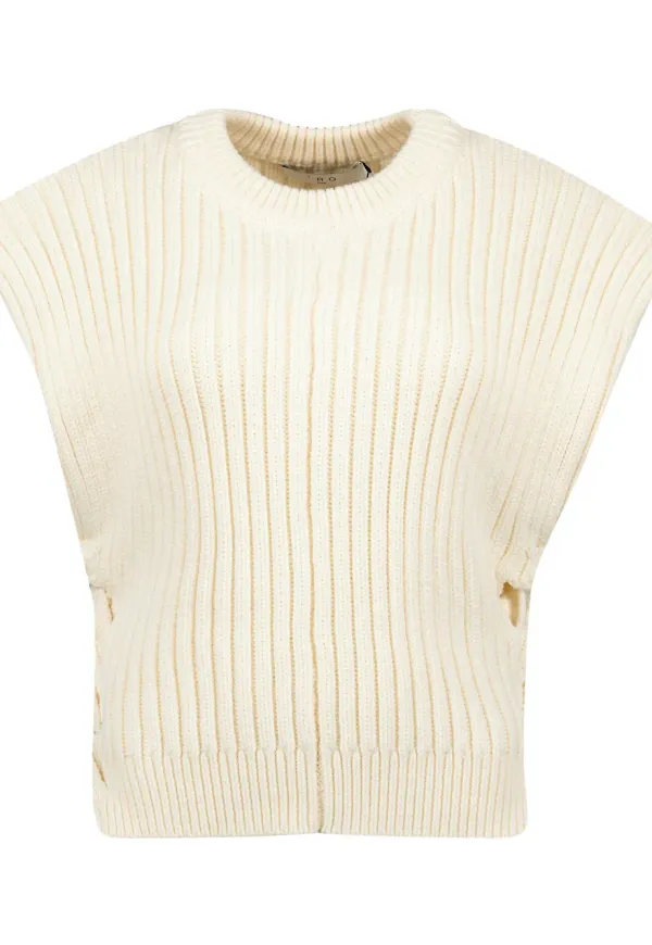 IRO ribbad topp - Neutral