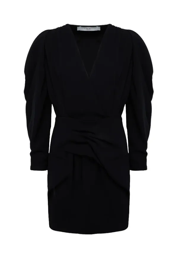 IRO Sofi V-Neck Minidress Svart, Dam