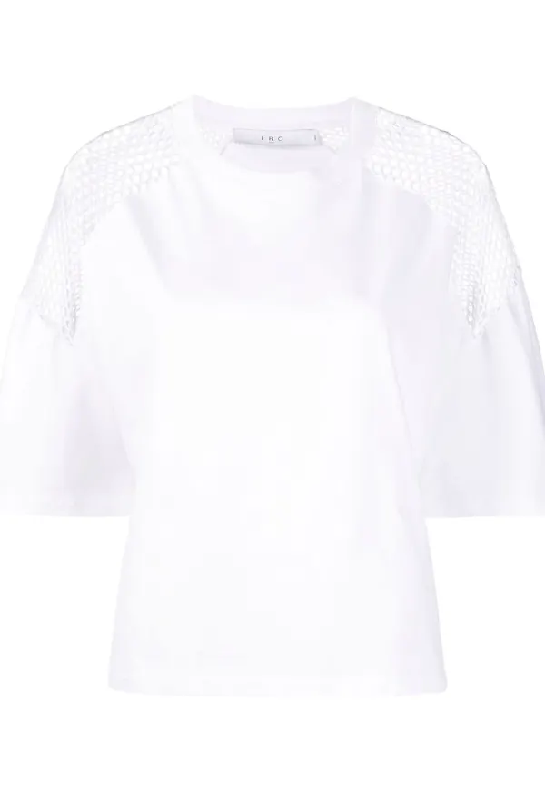 IRO t-shirt med rundad hals - Vit