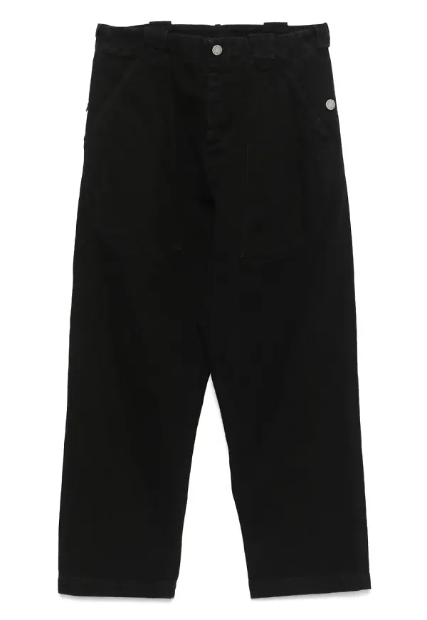 Isabel Benenato jeans med graverade knappar - Svart