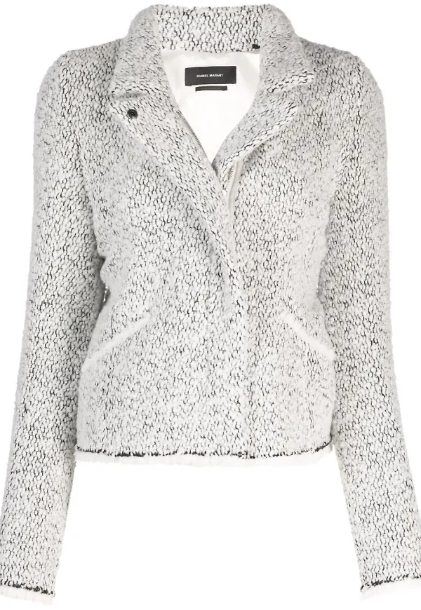 Isabel Marant kort jacka med strukturerad finish - Vit