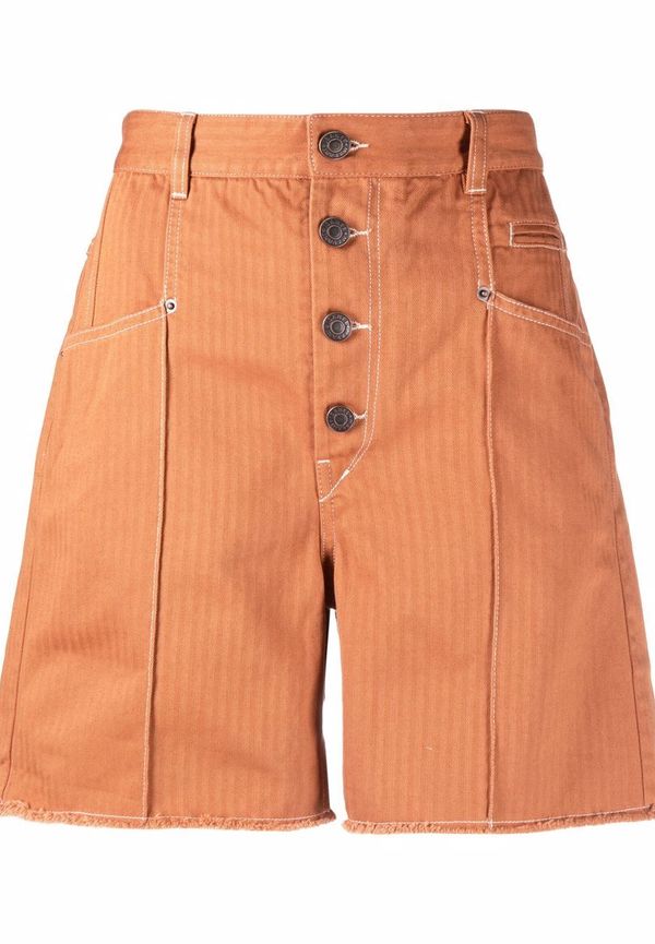 Isabel Marant shorts med knäppning - Orange