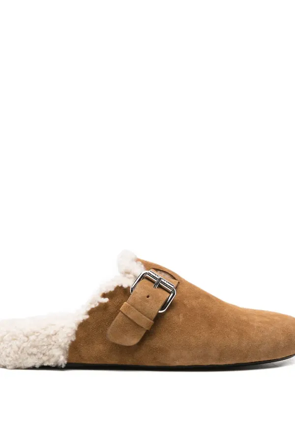 ISABEL MARANT slip-ons med spänne - Brun