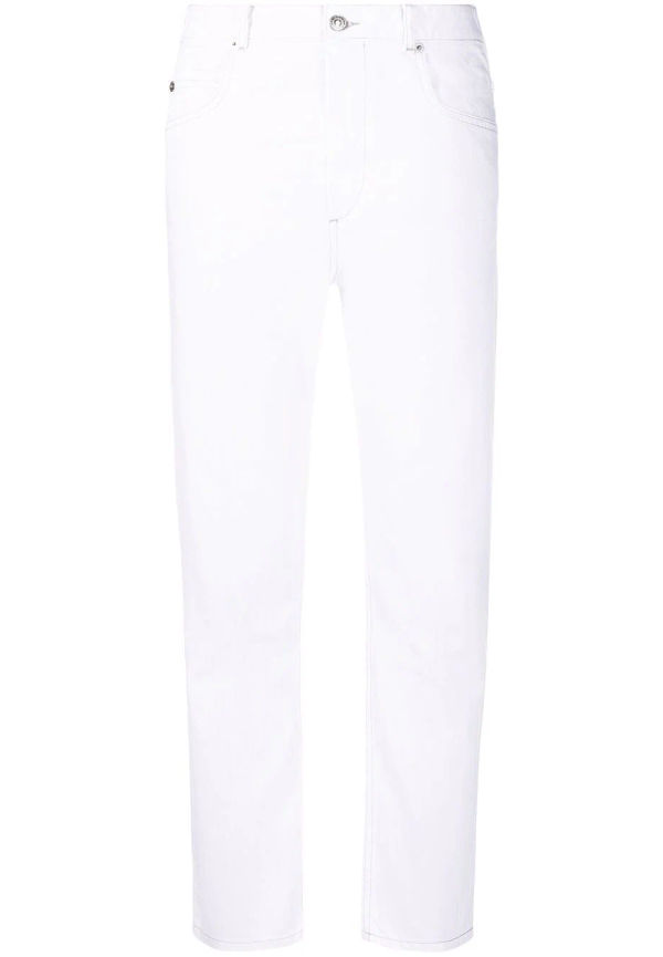 Isabel Marant Étoile croppade straight-jeans - Vit