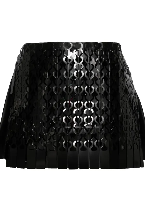 Isabel Sanchis minishorts i vinyl - Svart