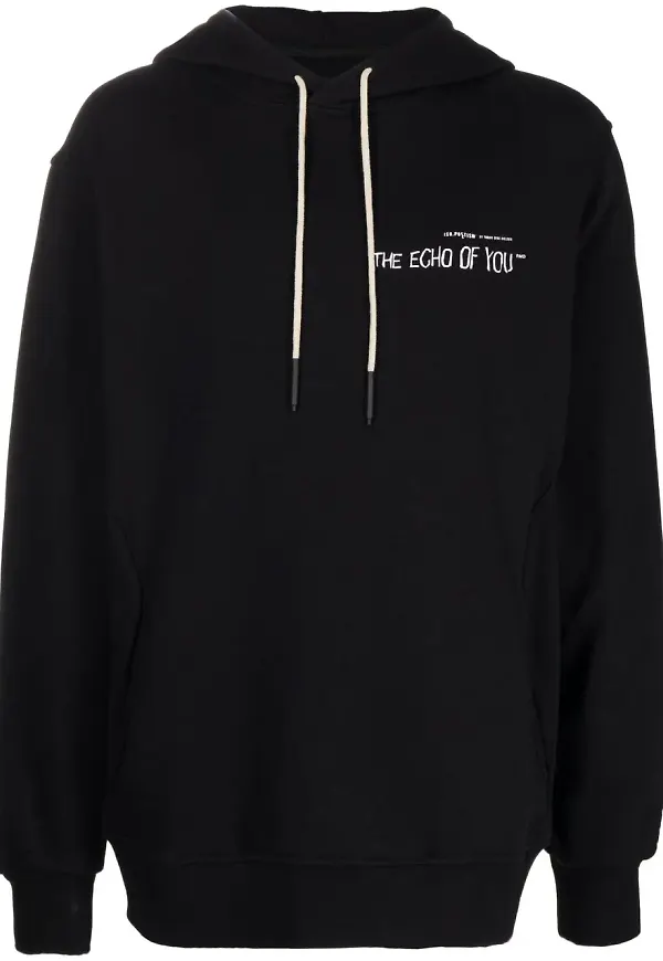 ISO.POETISM hoodie med grafiskt tryck - Svart