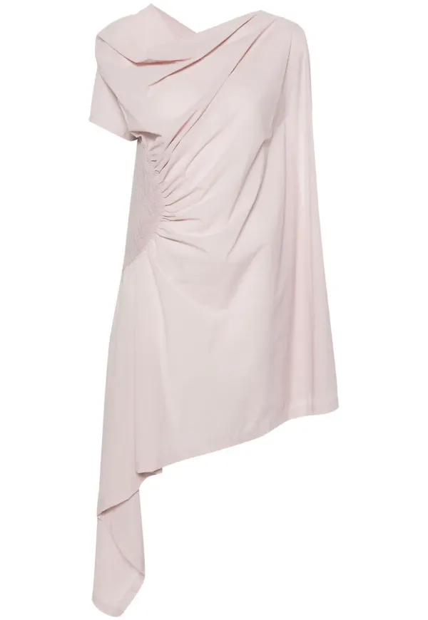 Issey Miyake asymmetrisk draperad klänning - Rosa