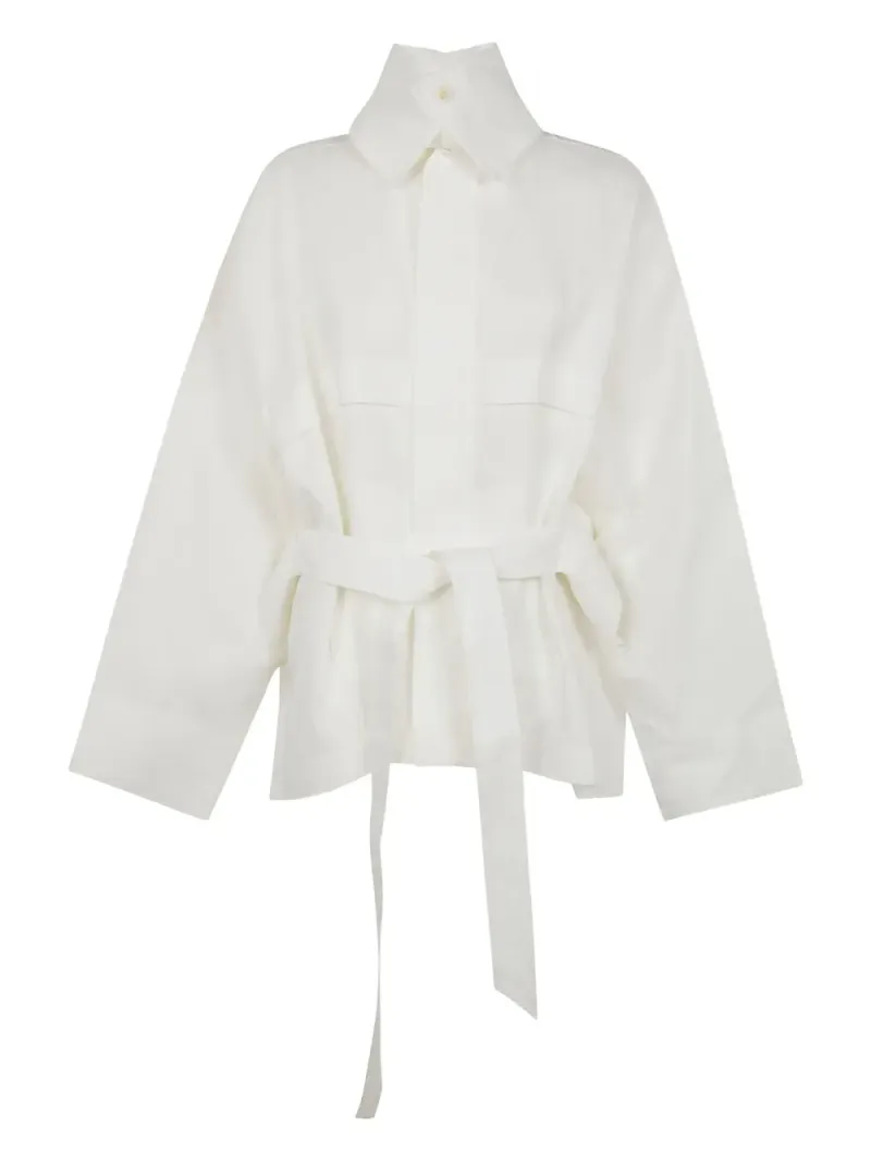 Issey Miyake Hempen jacka - Vit