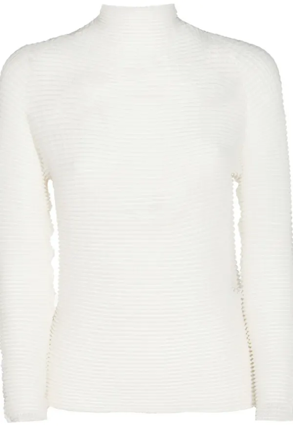 Issey Miyake tröja med plisserad effekt - Vit