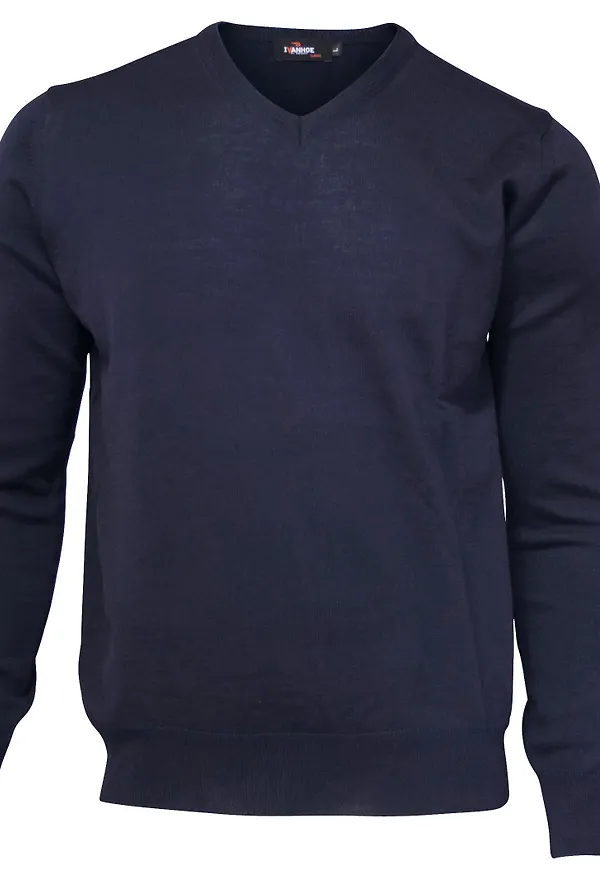 Ivanhoe Men's Cashwool V-Neck Navy