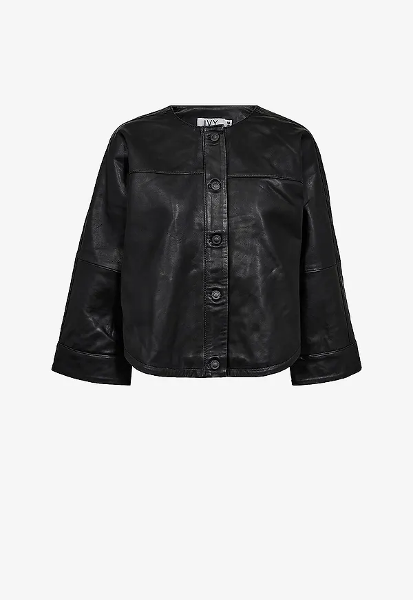 IVY Copenhagen - Skinnjacka ivyKylie Jazz Leather - Svart