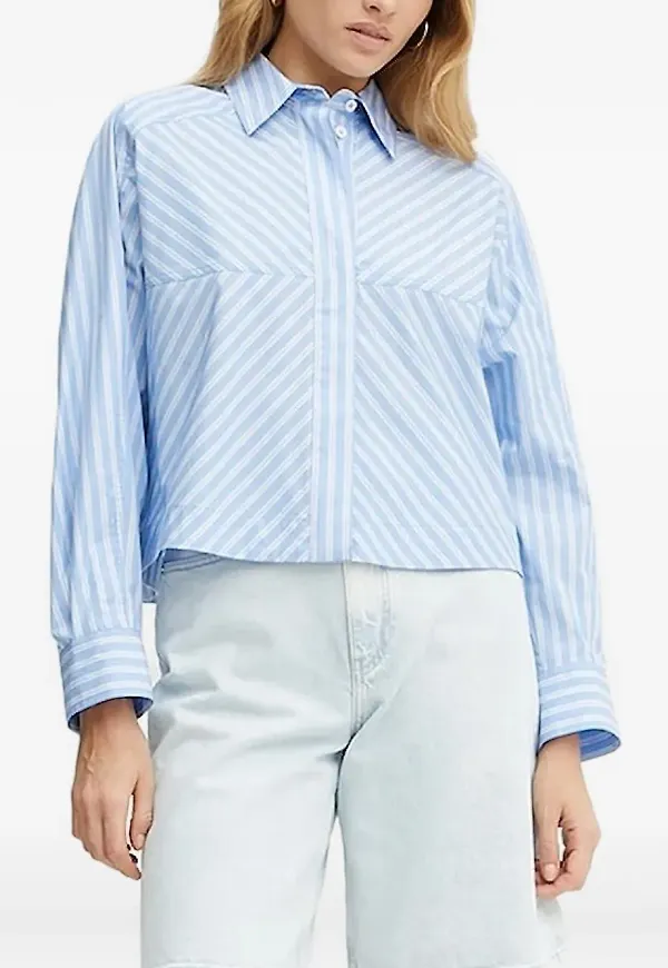 IVY OAK skjorta med randdetalj - Blå