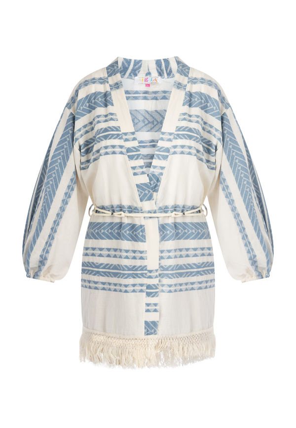 IZIA Kimono marinblå / naturvit