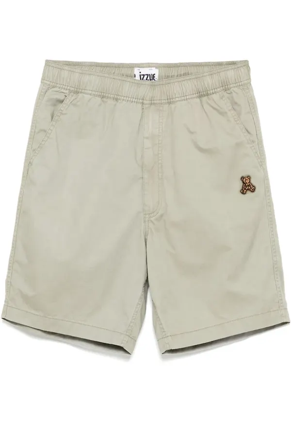 izzue shorts med broderad logotyp - Neutral