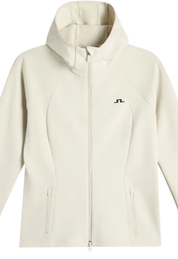 J.Lindeberg Women´s Mireya Full Zip Hood Moonbeam