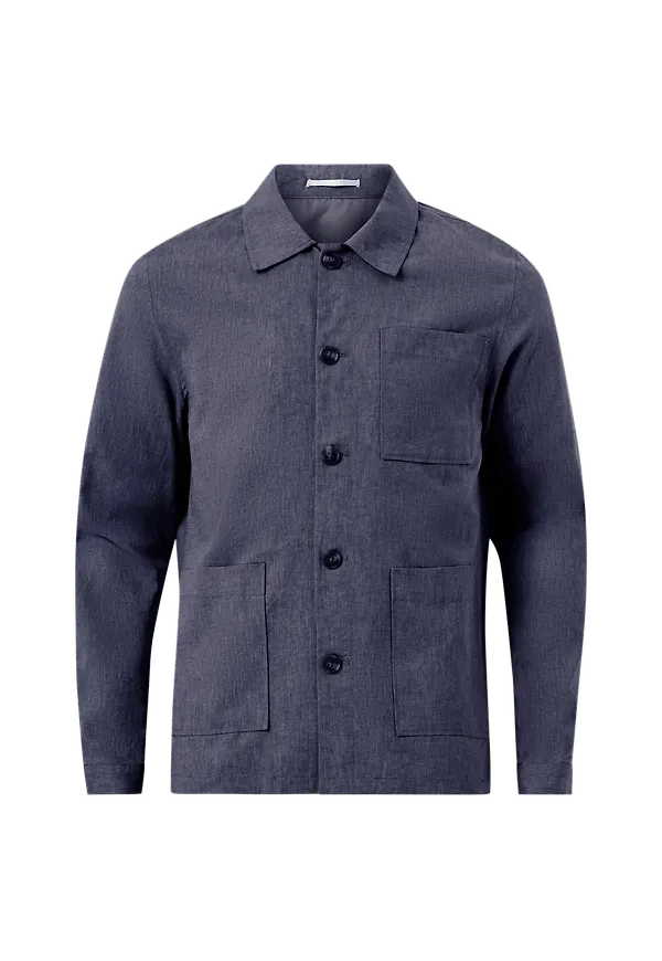 Jack & Jones - Kavaj jprRiviera Linen Hybrid Blazer Slim - Blå - S