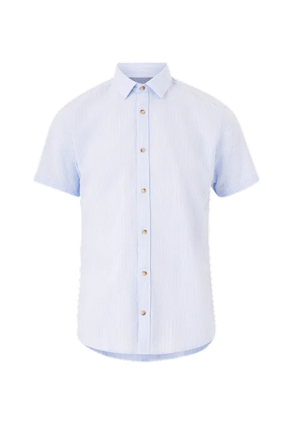 Jack & Jones - Skjorta jjeSummer Shirt S/S - Blå - XL