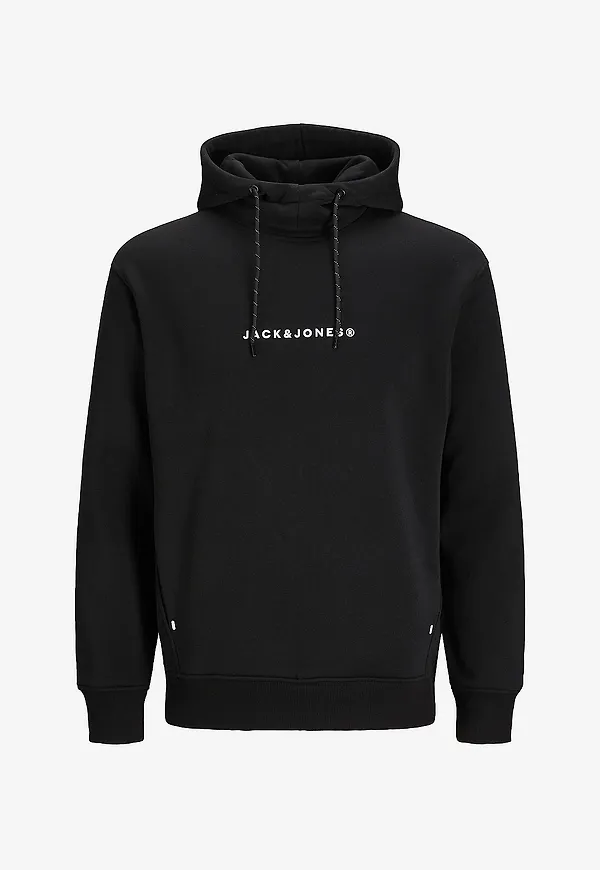 Jack & Jones - Huvtröja Jjtree Sweat Hood - Svart