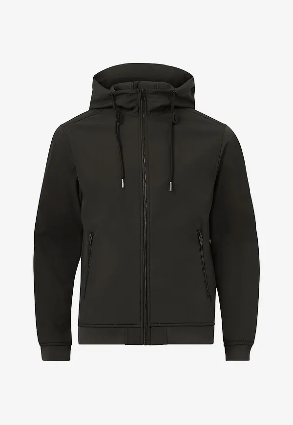 Jack & Jones - Jacka jjeBasic Softshell Hood - Svart