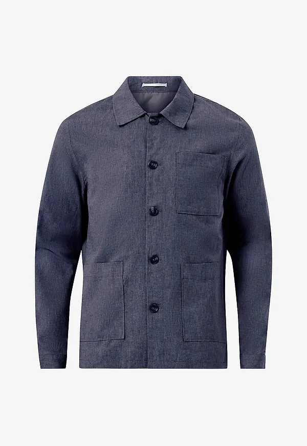 Jack & Jones - Kavaj jprRiviera Linen Hybrid Blazer Slim - Blå