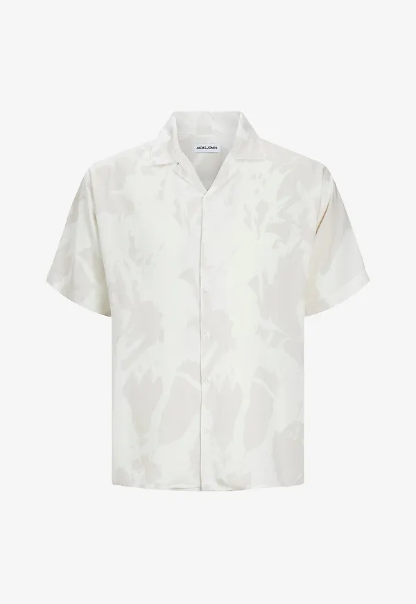 Jack & Jones Plus - Skjorta jjJeff Abstract Print Resort Shirt - Grå